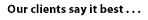 testimonials